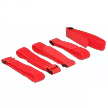 Āķa/cilpas stiprinājums DeLOCK 18705 Sarkans 20 mm x 300 mm 5 gab.