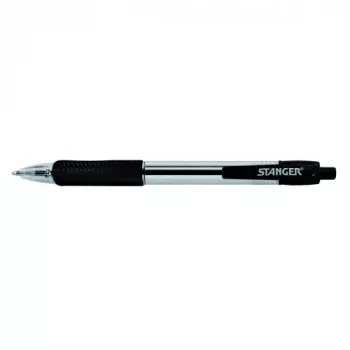 STANGER lodīšu pildspalvas 1.0 Softgrip izvelkama, melna, 1 gab. 18000300039