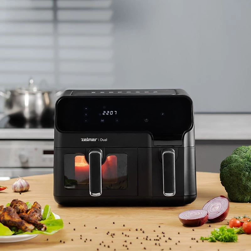 Zelmer ZAF9000 Gaisa fritējs 5,5 l + 3,5 l 2700 W melns