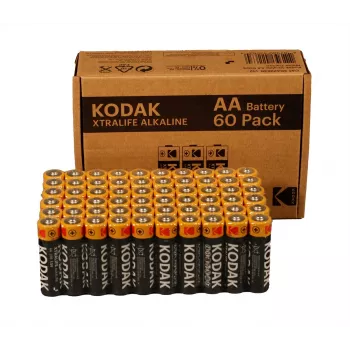 Kodak XTRALIFE sārma AA baterija (60 iepakojumā)