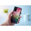 Aizsargājošs tālruņa maciņš iKins Samsung Galaxy S20 — ūdensziedu raksts, melns