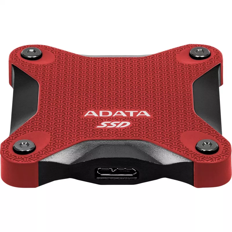Ārējais SSD ADATA SD620 1 TB, pārnēsājams USB 3.2 Gen 2 (Micro-USB B), lasīšanas ātrums 520 MB/s, rakstīšanas ātrums 460 MB/s, triecienizturīgs, sarkans