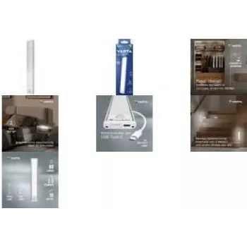 Kustības sensora gaisma Varta 17624101111 plāns dizains, ar baterijām darbināma, ar kustību aktivizējama LED