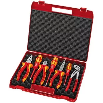 Knipex knaibles/instrumentu komplekts 7 gab. daudzkomponentu uzmavas/apvalks VDE