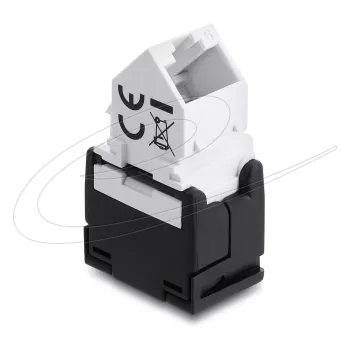 DELOCK Keystone modulis RJ45 ligzda uz LSA Cat.6 45° leņķveida neekranēts melns