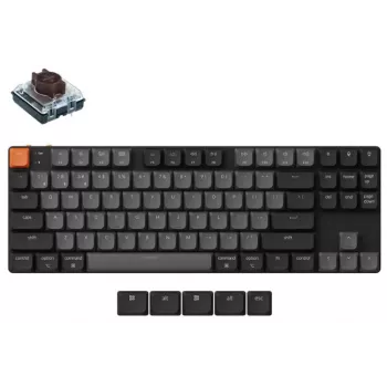 Bezvadu mehāniskā tastatūra Keychron K1X-A3 īpaši plāna RGB fona apgaismojums, bezvadu savienojamība, kompakts izkārtojums
