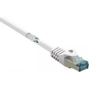 RF-5043912 RJ45 tīkla kabelis, komutācijas kabelis CAT 6a S/FTP 10,00 m balts, liesmu slāpējošs 1 gab. (RF-5043912)