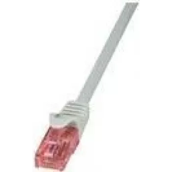 LogiLink CQ2052U RJ45 tīkla kabelis, savienojuma kabelis CAT 6 U/UTP 2,00 m pelēks, liesmu slāpējošs, ar aizbīdni