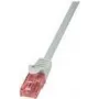 LogiLink CQ2052U RJ45 tīkla kabelis, savienojuma kabelis CAT 6 U/UTP 2,00 m pelēks, liesmu slāpējošs, ar aizbīdni