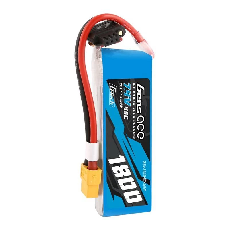 GensAce G-Tech LiPo 1800mAh 7.4V 45C 2S1P XT60 Akumulators