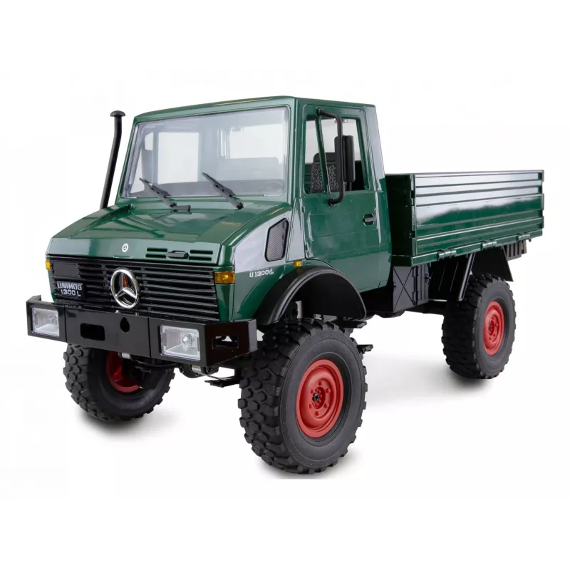 Radio vadāma automašīna Amewi Mercedes‑Benz Unimog 1:12 mērogā ar 4WD, zaļa