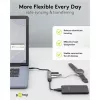 Goobay Slim 4 portu USB centrmezgls, USB-C™ uz USB-C™/USB-A, USB 3.2 (74459)