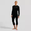 Odlo BL TOP apaļa kakla daļa garām piedurknēm ACTIVE WARM ECO vīriešu T-krekls, M izmērs, melns
