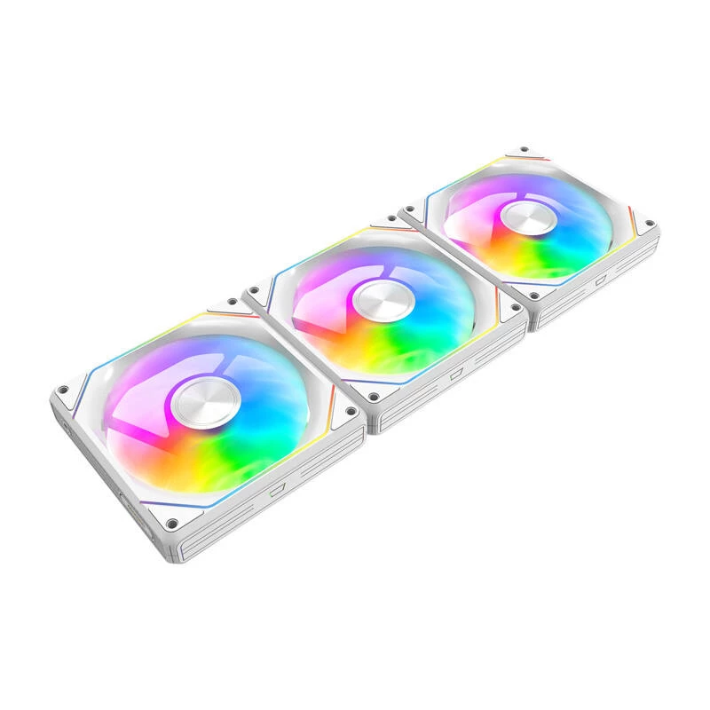 Dzesēšanas ventilatori Darkflash Gauss G24 3-in-1 Balti 120mm — komplektā 3, 120 mm