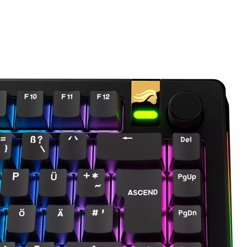 Taustiņu vāciņi GLORIOUS GPBT Basics — PBT taustiņu vāciņu komplekts, DE ISO izkārtojums, melns