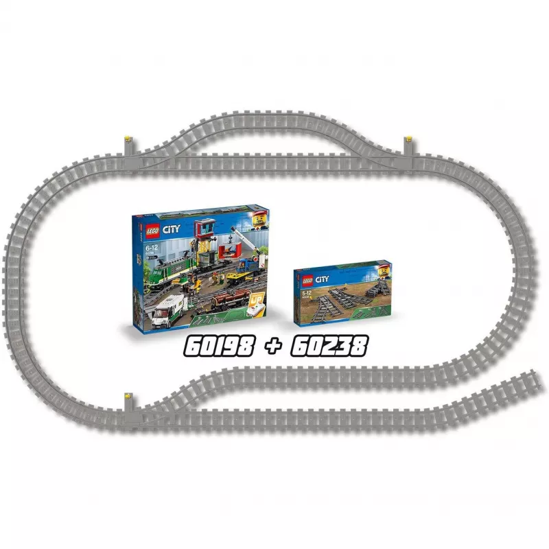 Konstruktoru komplekts LEGO City 60238 – dzelzceļa pārmijas un aksesuāri rotaļu komplektiem