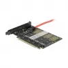 DeLOCK PCI Express x16 karte ar 5 iekšējiem M.2 Key B / SATA slotiem