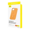 Magnētiskais telefona maciņš iPhone 15 Plus Baseus Fauxther Series (Oranžs)