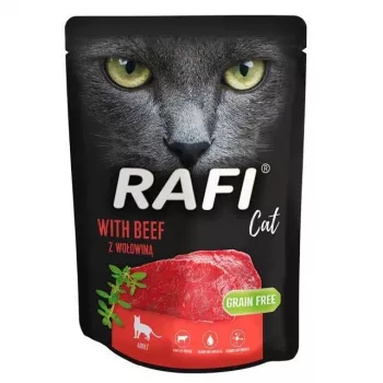 Mitrā kaķu barība Dolina Noteci Rafi Cat Beef 300 g paciņa — pieaugušiem kaķiem, liellopu gaļa, 300 g