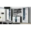 Cama Kumode 120 cm SOHO S7 pelēks/balts glancēts