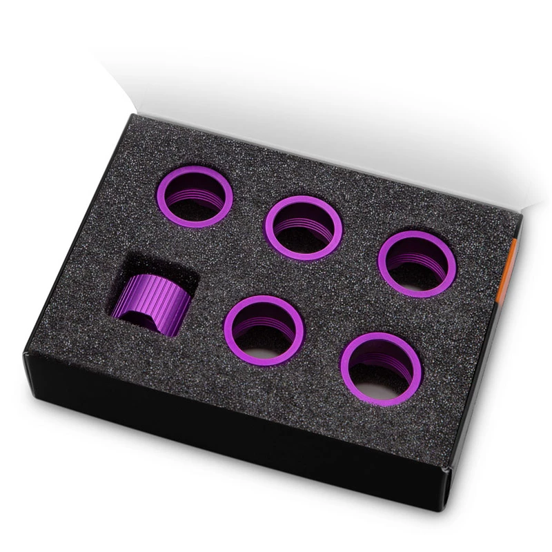 EK Water Blocks EK-Quantum Torque STC 16 kompresijas gredzeni, purpura krāsā, 6 gab.