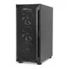 PC Case IBOX LUPUS 27 Midi Tower ATX, rūdīts stikls, RGB, 455×200×380 mm, atbalsta ATX, GPU līdz 32 cm
