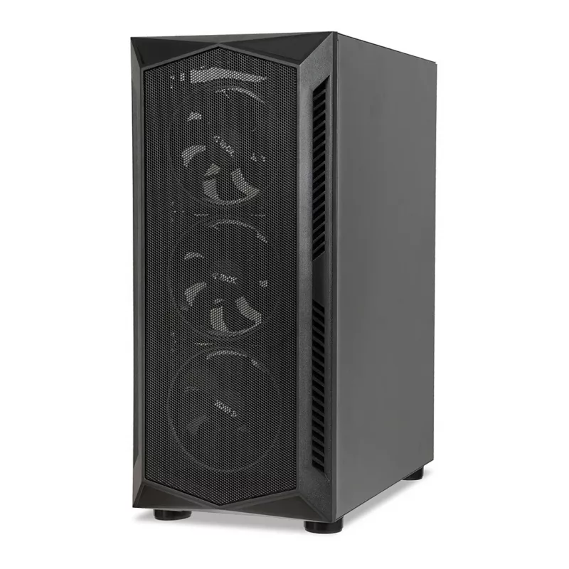 PC Case IBOX LUPUS 27 Midi Tower ATX, rūdīts stikls, RGB, 455×200×380 mm, atbalsta ATX, GPU līdz 32 cm