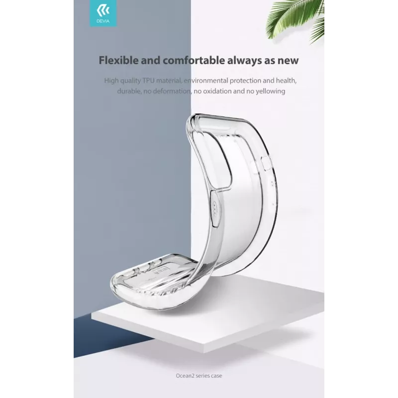 Viedtālruņa maciņš Devia Ocean2 sērija iPhone 11 Pro Max, caurspīdīgs, aizsargājošs caurspīdīgs vāciņš