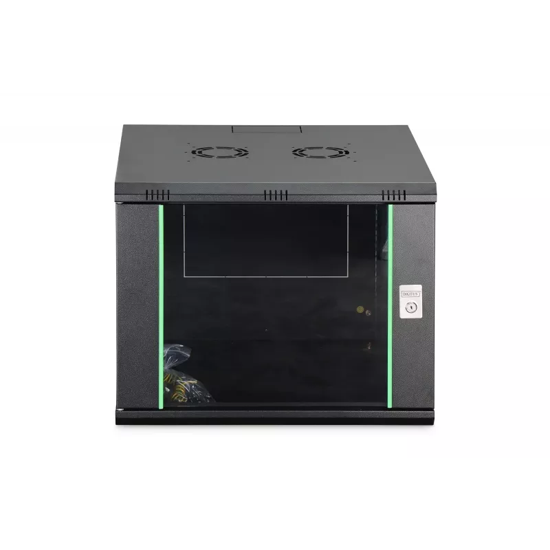 Pie sienas stiprināms tīkla skapis DIGITUS Dynamic-N 9U 19 collas 600x600 mm, IP20, atslēgas slēdzene, nesamontēts