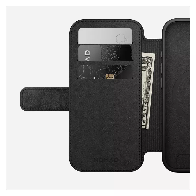 Folio stila telefona maciņš Nomad NM014209858 Apple iPhone 17, 16 cm (6,3 collas), brūns, 4 karšu kabatiņas
