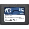 2,5 collu SATA III SSD PATRIOT P210 512 GB — 500 MB/s lasīšana, 400 MB/s rakstīšana