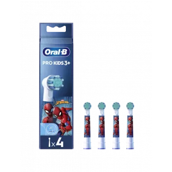 Oral-B EB10-4 Kids Spiderman rezerves birstes uzgaļi, 4 gab.