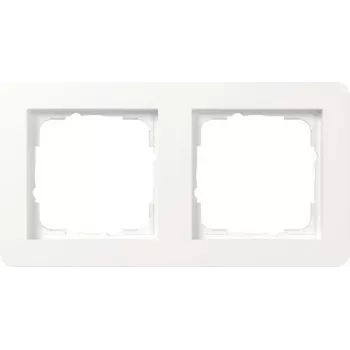 Sienas plāksnes rāmis Gira E1 2-vietīgs pārsega rāmis, krāsa Pure balta (modelis 0212150)