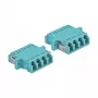 Fibre optic adapter DELOCK LC Female–Female OM3 duplex (2 pcs)