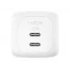Sienas lādētājs Belkin WCH019KQWH 50W Dubultais USB-C PD PPS