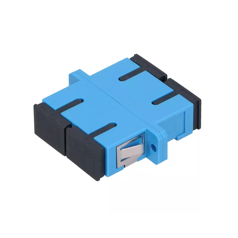Fiber optic adapter Extralink SC/UPC Singlemode Duplex, zils, SC/UPC savienotāji