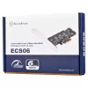 SILVERSTONE Serial ATA kontrolieris SST-ECS06 — PCIe karte ar 6 SATA portiem