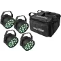 EUROLITE komplekts 4x LED PARty TCL Spot + Soft-Bag (20000540)