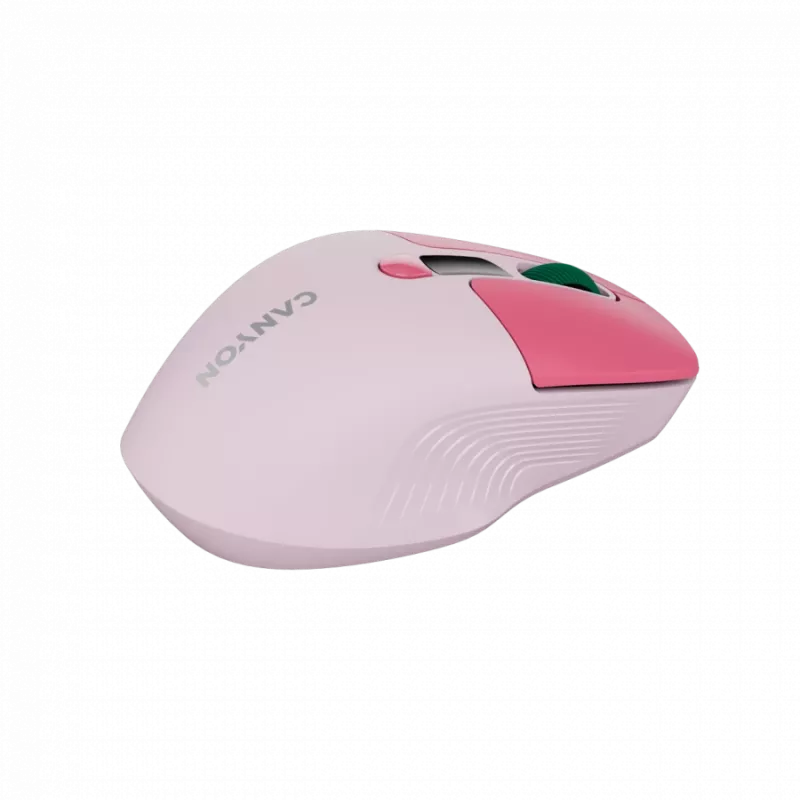Canyon MW-26 - 2in1 bezvadu optiskā pele Bluetooth / 2,4 GHz - klusa - rozā