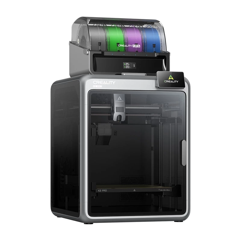 3D printeris Creality K2 Pro Combo — Būvēšanas tilpums 300×300×400 mm, dubults ekstrūderis