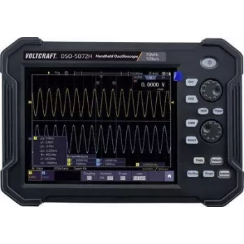 VOLTCRAFT DSO-5072H Akumulators, digitālais osciloskops, rokas osciloskops (Scope-Meter) 70 MHz 2 kanāli 1 GSa/s 40 Mpunkti 8 bitu digitālā atmiņa (DSO), rokas ierīce (VC-11338050)