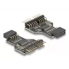 DeLOCK 60045 kabeļa savienotāju adapteris 9 kontaktu USB 2.0 2 x 9 kontaktu spraudnis Melns