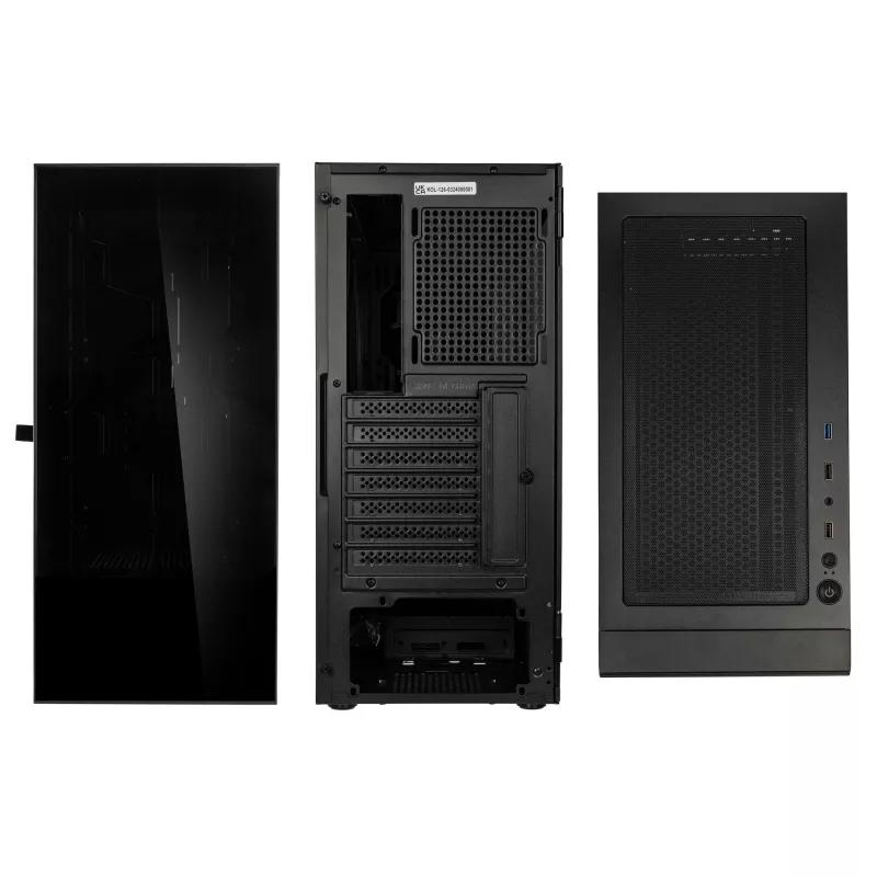 Datorkorpuss Kolink Observatory HF Glass Core Midi-Tower - melns