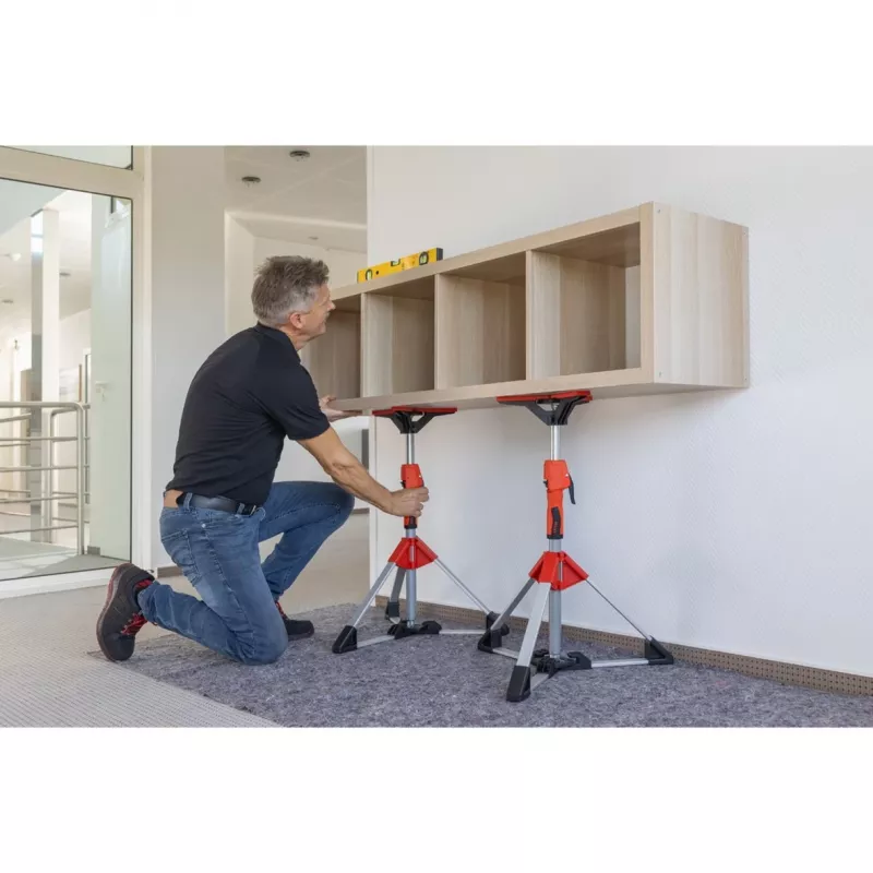 Griestu un montāžas balsts Bessey STE90 regulējams 575–910 mm ar sūkņa rokturi