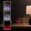 Neona gaismas MANTA SNL61RGB LIPS RGB krāsu mainoša dekoratīvā zīme, modelis SNL61RGB