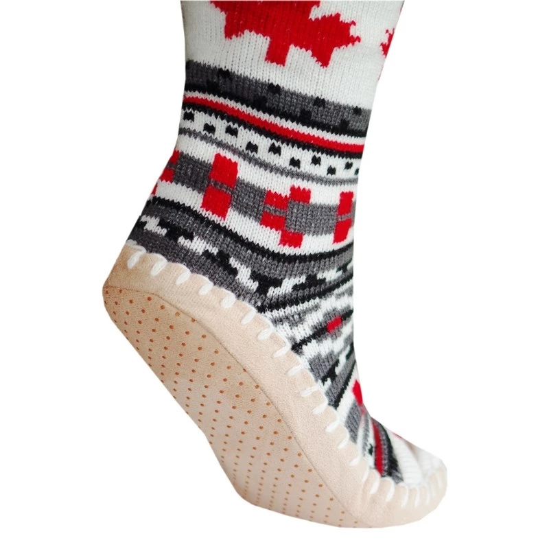 Iekštelpu zābaciņi Glovii GQ4M unisex — ziemas poliestera virsa, sintētiska zole, oglekļa šķiedras, universāls izmērs, daudzkrāsu raksts (pelēks/sarkans/baltss)