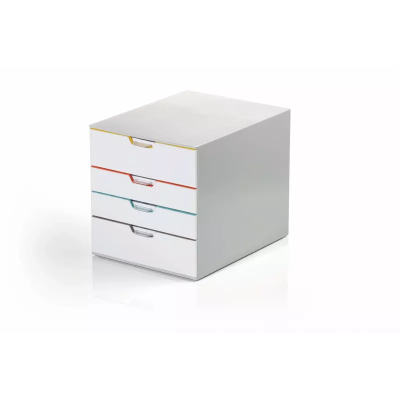 Durable VARICOLOR MIX 4 plastmasas atvilktņu bloks pelēks 4 atvilktnes
