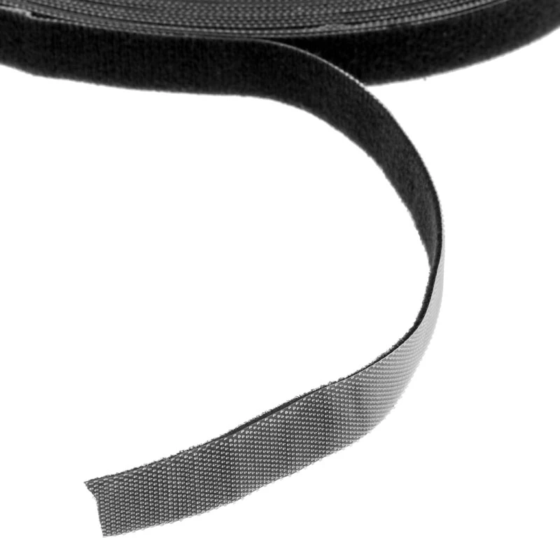 LABEL THE CABLE LTC PRO Roll Strap, abpusējs āķu un cilpu rullis, 25 m melns