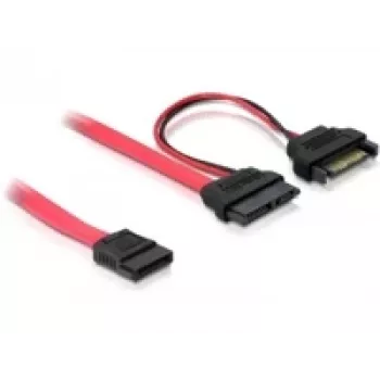 SATA kabelis DeLOCK 84418 0,5 m sarkans