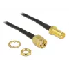 Koaksiālais kabelis DeLOCK 88876 RP-SMA standarta 0,2 m melns
